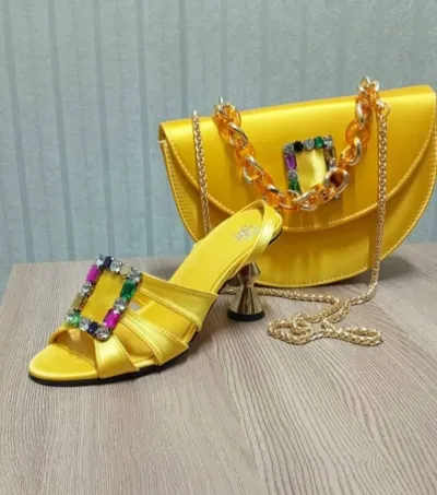FUNKY YELLOWIT - Yellow Shoe & Bag Set
